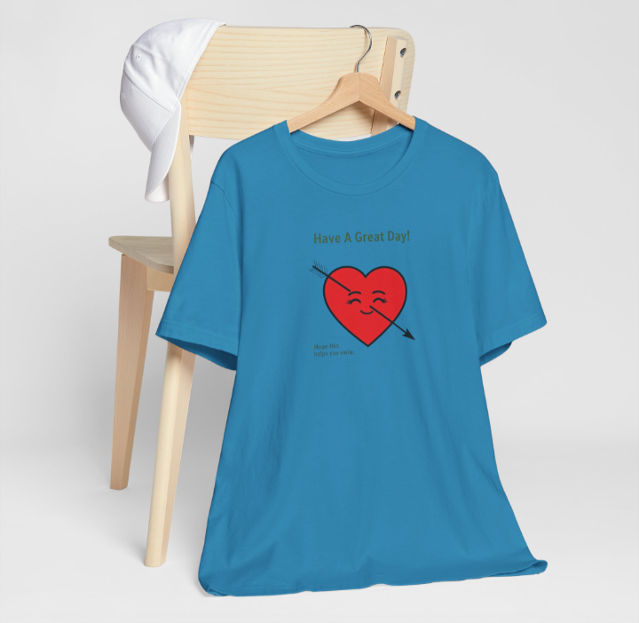 Have A Great Day! Heart with Arrow Graphic Tee - REGITJ FASHION 