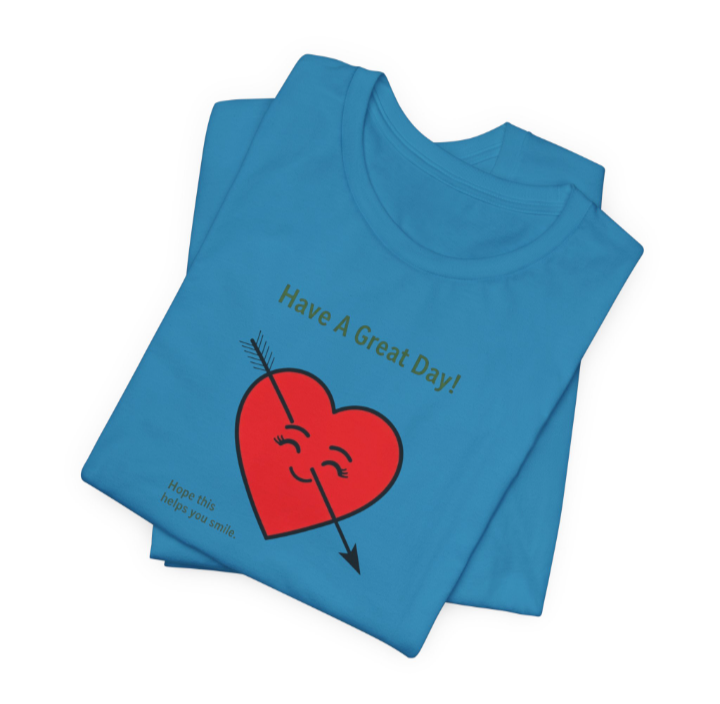 Have A Great Day! Heart with Arrow Graphic Tee - REGITJ FASHION 