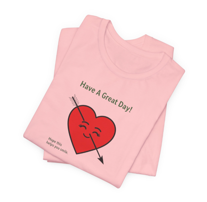 Have A Great Day! Heart with Arrow Graphic Tee - REGITJ FASHION 