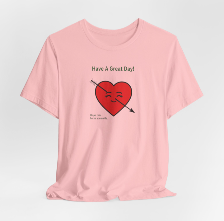 Have A Great Day! Heart with Arrow Graphic Tee - REGITJ FASHION 